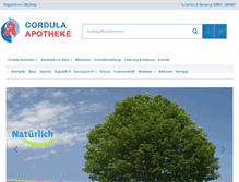 Tablet Screenshot of cordula-apotheke.de